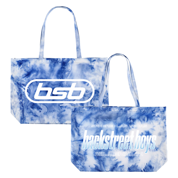 バックストリート・ボーイズ 直筆サイン入りトートバッグ Official BSB Store - Blue Tie-Dyed Tote Bag – Backstreet Boys Store