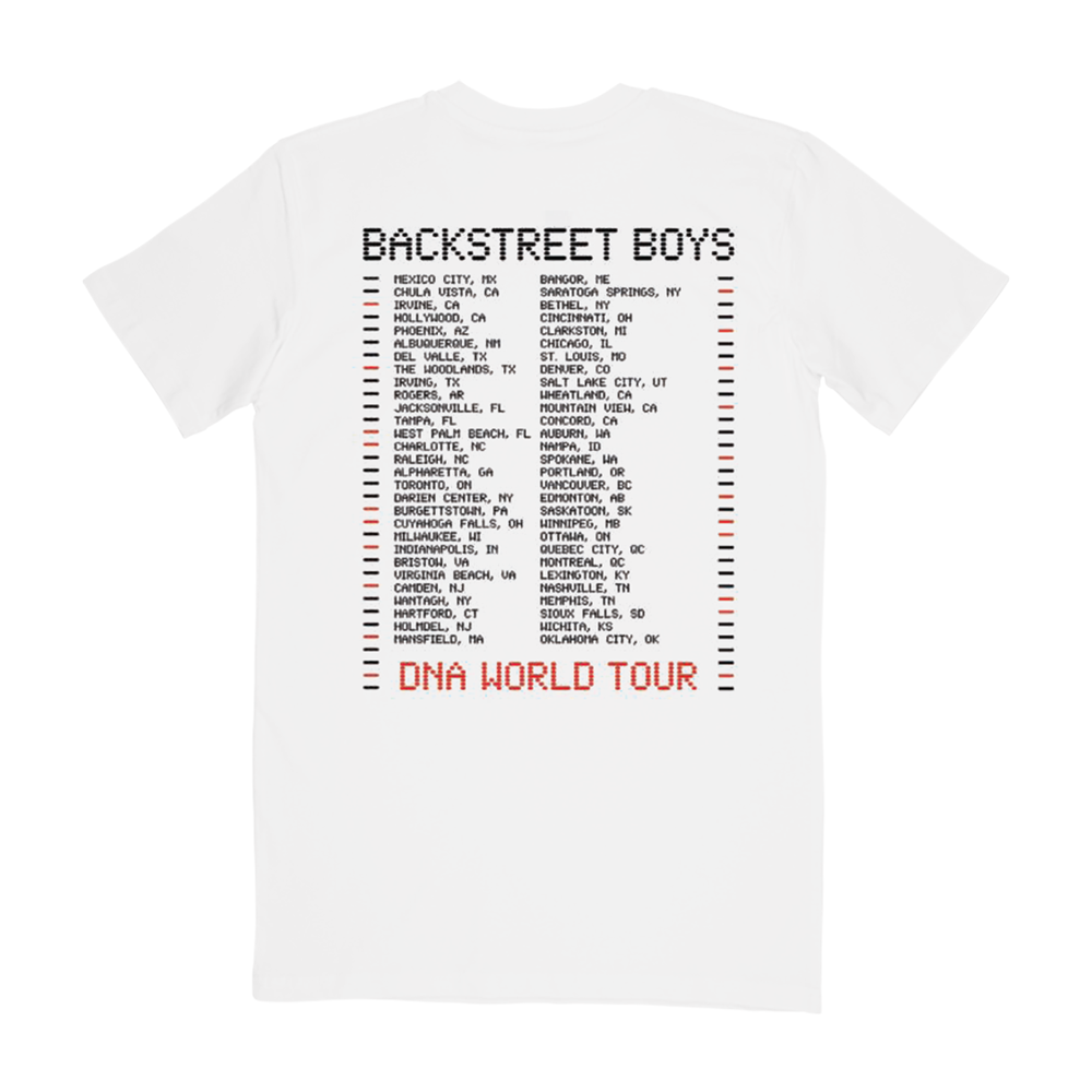 DNA '22 Tour White Tee – Backstreet Boys Store DNA '22 Tour White Tee – Backstreet Boys Store