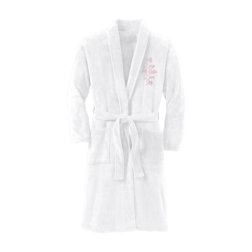 As Long As You Love Me Embroidered Bathrobe